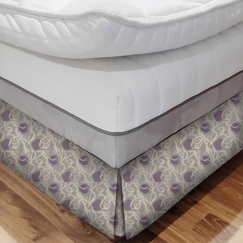 Soleil Lilac Smoke Neutral Bed Base Valance