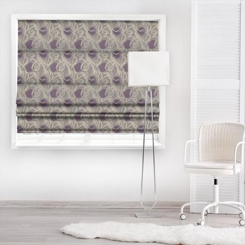 Soleil Lilac Smoke Neutral Made To Measure Roman Blind