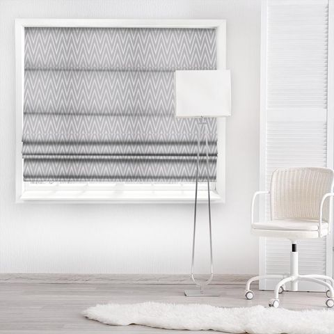 Moriko Steel Made To Measure Roman Blind