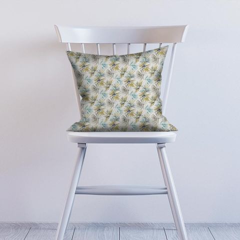 Aucuba Teal/Zest Cushion