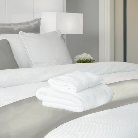 Deflect White Cotton Bed Runner