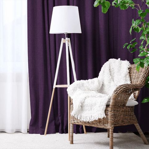 Quadrant Deep Plum Made To Measure Curtain