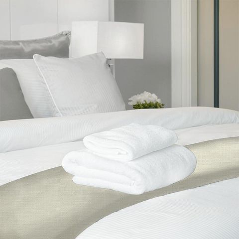 Fission White Cotton Bed Runner
