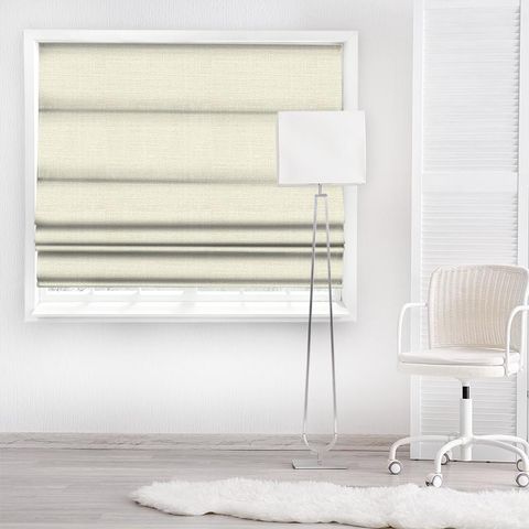 Fission White Cotton Made To Measure Roman Blind