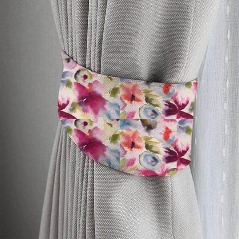 Flores Fuchsia/Zest/Azure Tieback