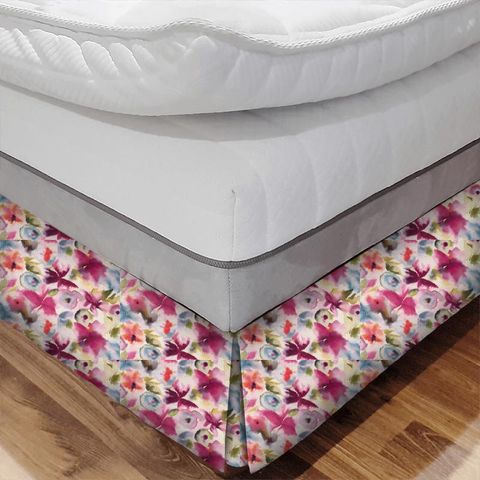 Flores Fuchsia/Zest/Azure Bed Base Valance