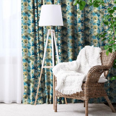 Flores Sky/Emerald/Zest Made To Measure Curtain