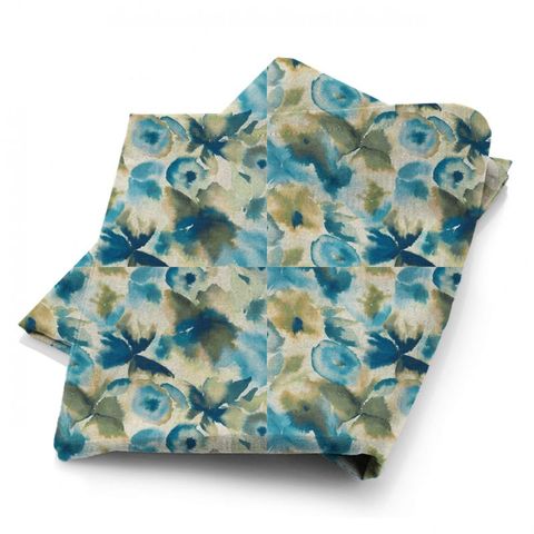 Flores Sky/Emerald/Zest Fabric