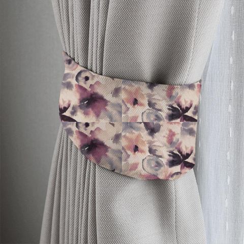 Flores Damson/Viola/Blush Tieback