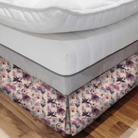 Flores Damson/Viola/Blush Bed Base Valance