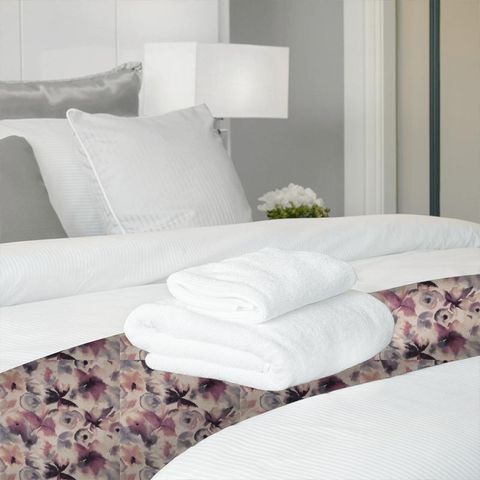 Flores Damson/Viola/Blush Bed Runner
