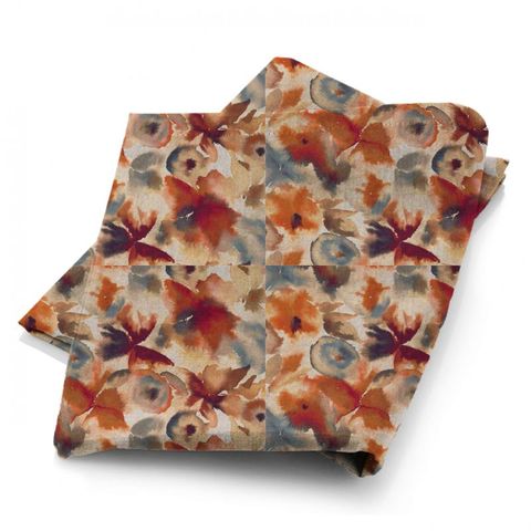 Flores Rust/Ruby/Nordic Blue Fabric