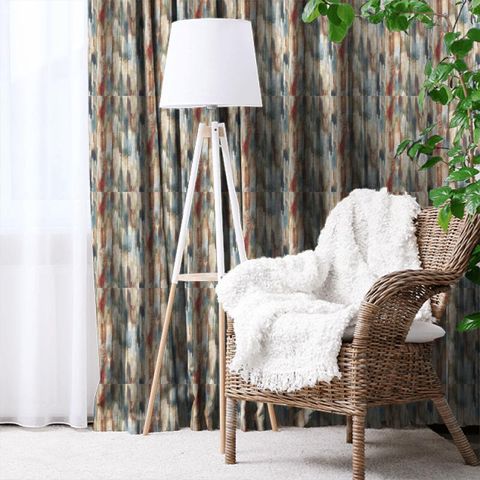 Estrato Rust/Ruby/Nordic Blue Made To Measure Curtain