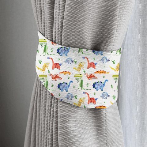 Jolly Jurassic Aqua Tangerine Apple and Natural Tieback