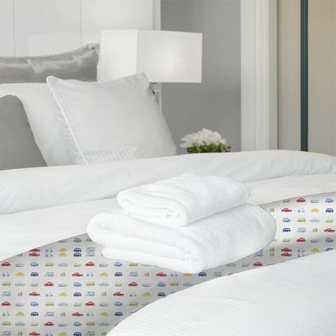 Go Go Retro Strawberry Sky Blue Lemon and Natural Bed Runner