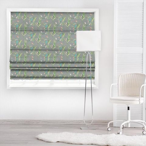 Saona Kiwi/Charcoal Made To Measure Roman Blind