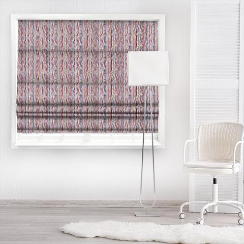 Nuru Cinnamon / Indigo / Ivory Made To Measure Roman Blind