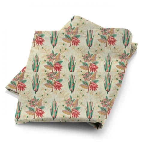 Desert Flower II Crimson/Teal Fabric