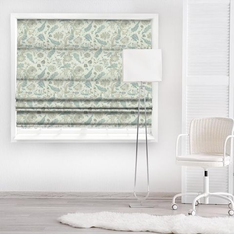 Indienne Print Natrual/Aubusson Made To Measure Roman Blind