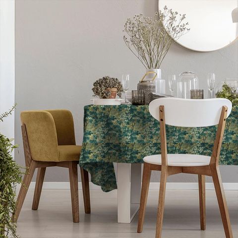 Richmond Park Velvet Evergreen Tablecloth