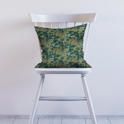 Richmond Park Velvet Evergreen Cushion