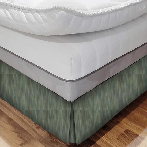 Prismatic Weave Olivine Bed Base Valance