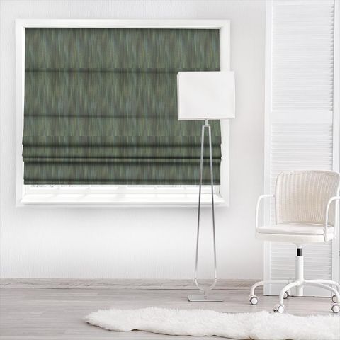 Prismatic Weave Olivine Made To Measure Roman Blind