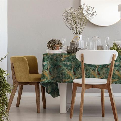 Verdure Tapestry Green Tablecloth
