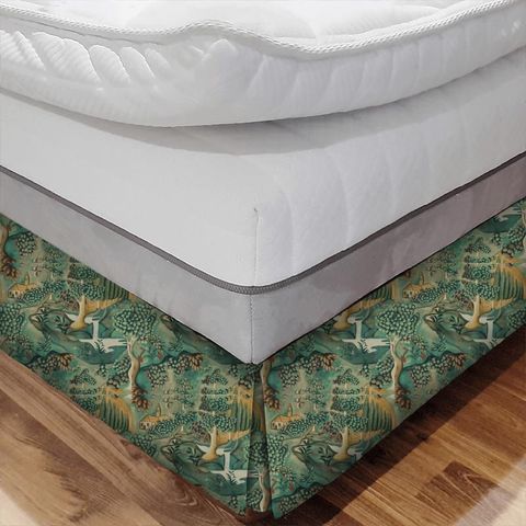 Verdure Tapestry Green Bed Base Valance