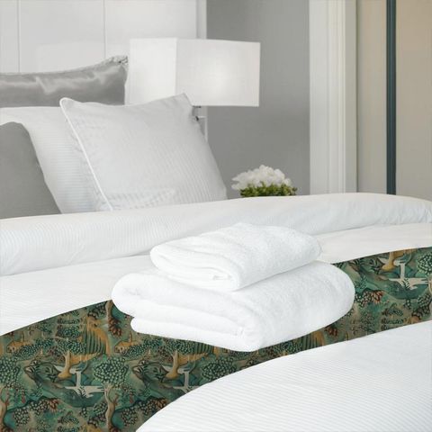 Verdure Tapestry Green Bed Runner