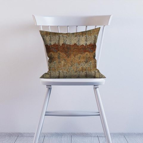 Belvoir Blue/Amber Cushion