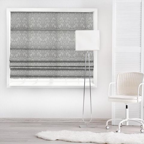 Brocatello Nuovo Silver Made To Measure Roman Blind