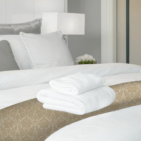 Malmaison Damask Pale Gold Bed Runner