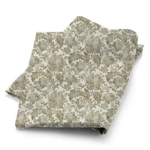 Gilded Damask Snow Linen Fabric