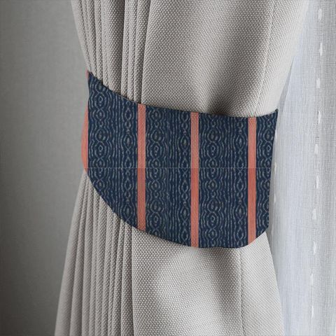 Lennox Stripe Indigo/Sunstone Tieback