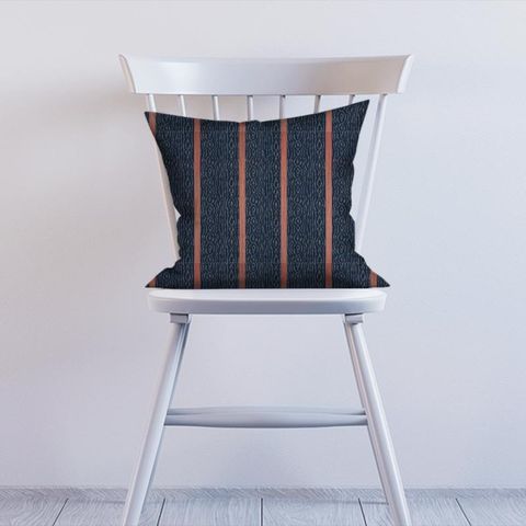 Lennox Stripe Indigo/Sunstone Cushion