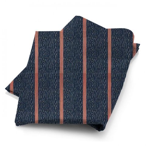 Lennox Stripe Indigo/Sunstone Fabric