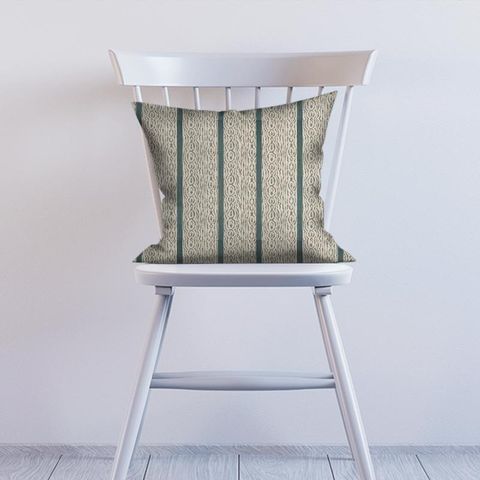 Lennox Stripe Silver/Poison Cushion