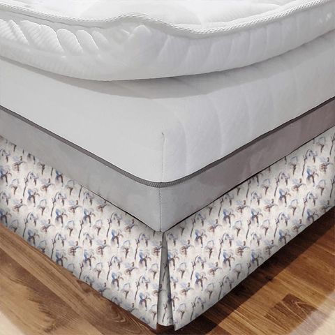 Water Iris Ink/Charcoal Bed Base Valance