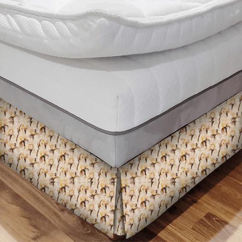 Water Iris Gold/Charcoal Bed Base Valance