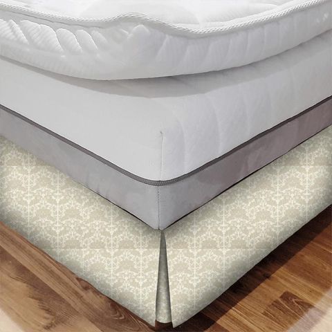 Villandry Weave White Opal Bed Base Valance