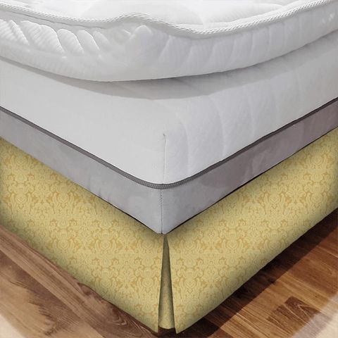 Brocatello Beige/Gold Bed Base Valance