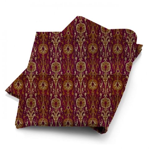 Kashgar Velvet Red/Gold Fabric