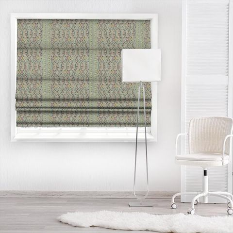 Jayshree Celadon/Multi Made To Measure Roman Blind