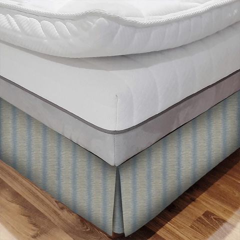Chirala Soft Blue/Linen Bed Base Valance