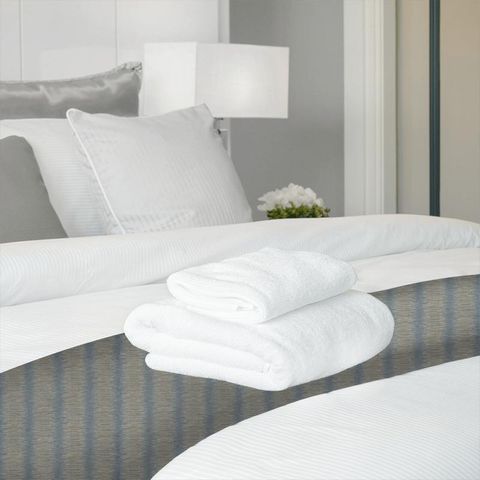 Chirala Soft Blue/Linen Bed Runner