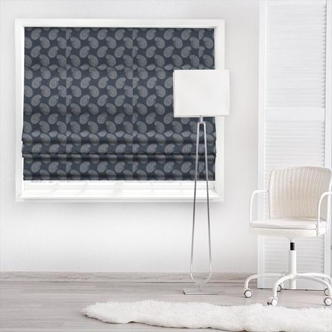 Orissa Velvet Blue Made To Measure Roman Blind