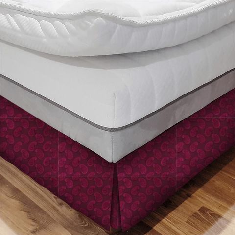 Orissa Velvet Burgundy Bed Base Valance