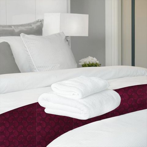 Orissa Velvet Burgundy Bed Runner