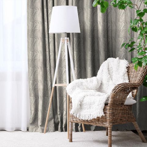 Serpentine Platinum White Made To Measure Curtain